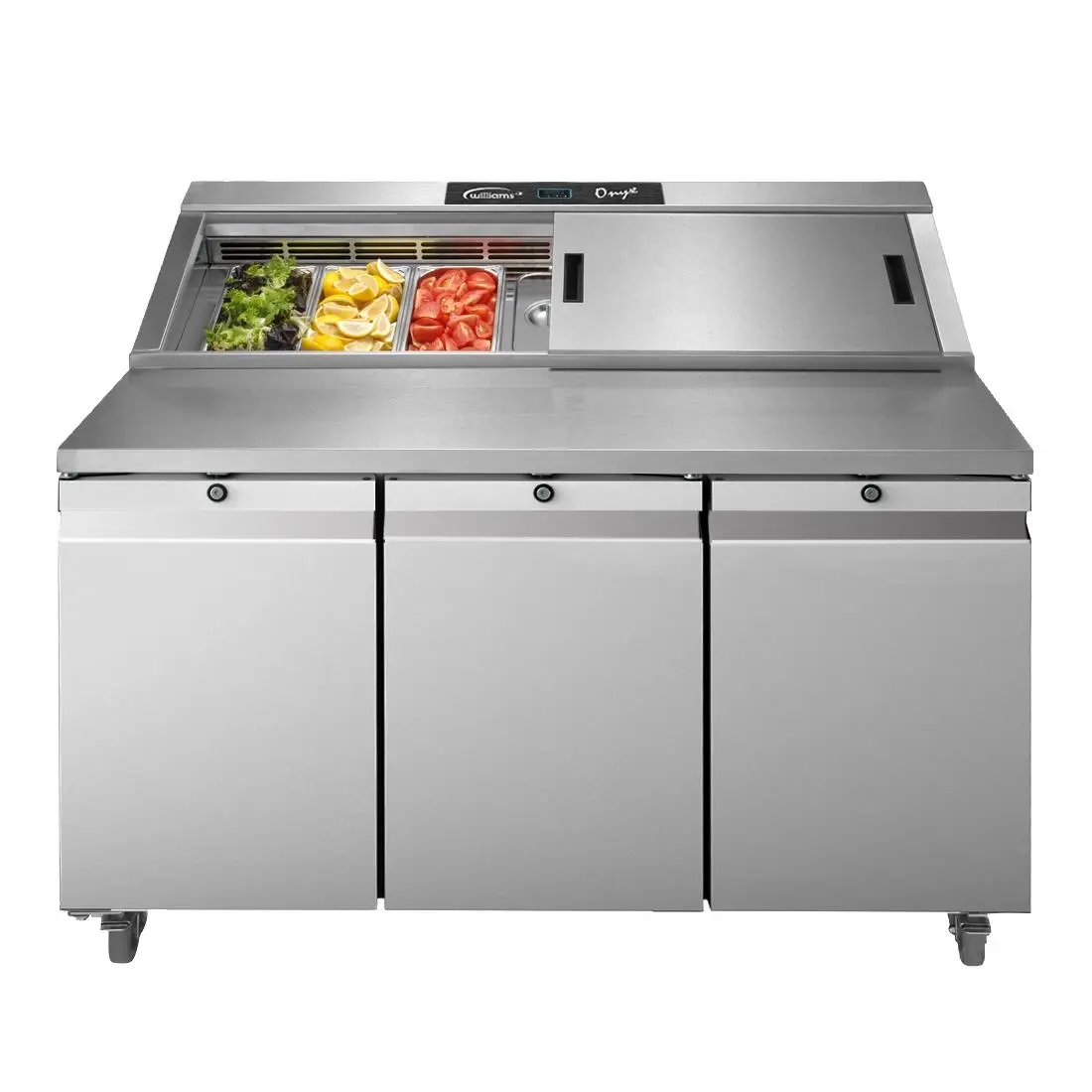 Williams Onyx 3 Door Refrigerated Prep Counter 616Ltr CPC3-SS FD367 - Image 4