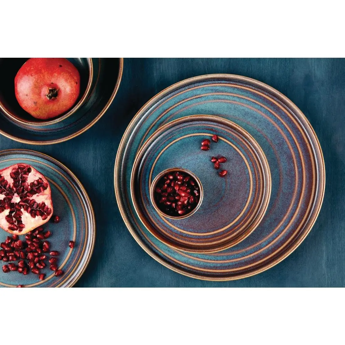 Olympia Cavolo Flat Round Plates Iridescent 270mm (4 Pack) FD916 - Image 7
