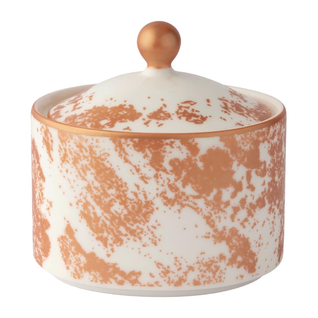 Royal Crown Derby Crushed Velvet Copper Charnwood Sugar Pot (6 Pack) FE103