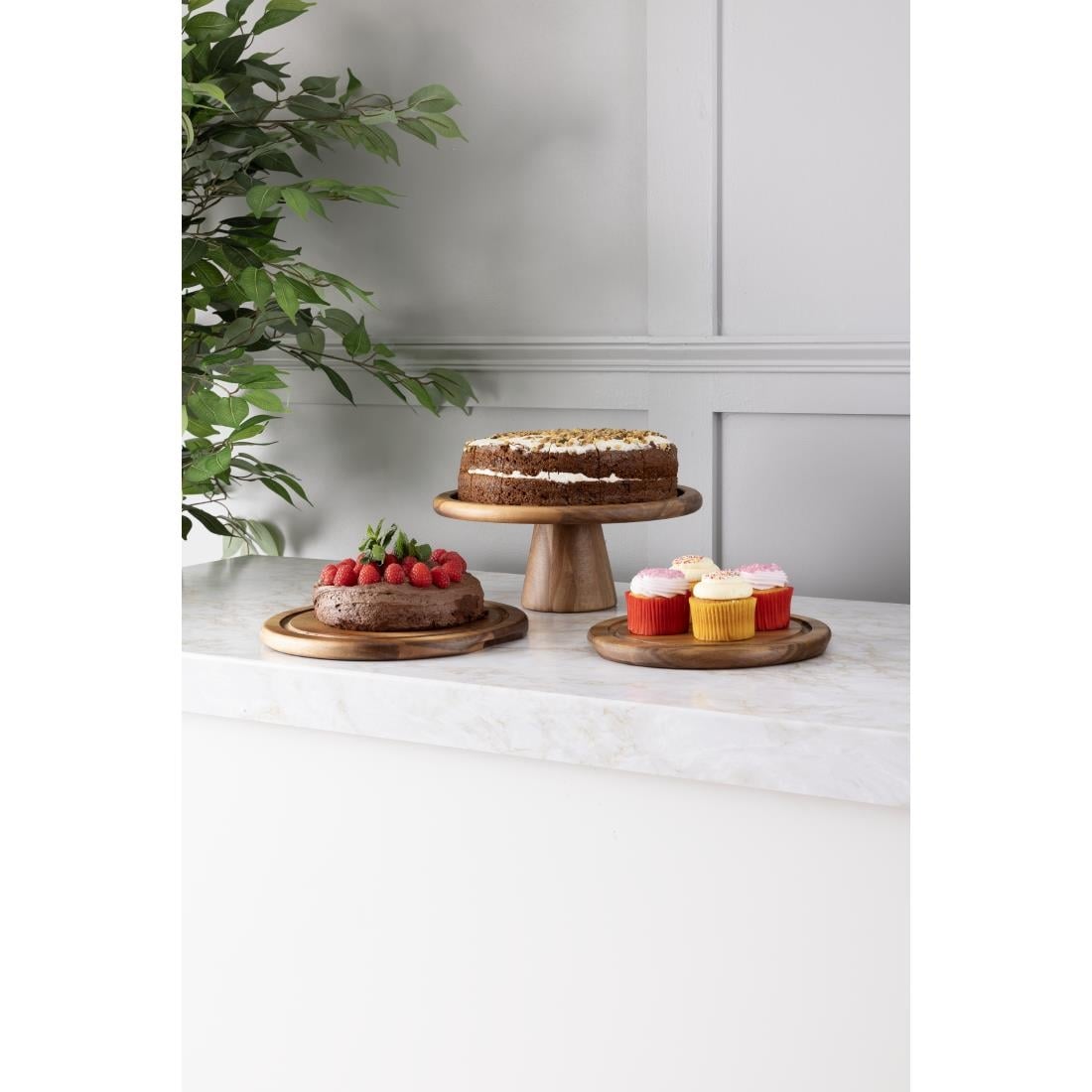 Olympia Round Acacia Wood Board for HW798 200mm Dome 246x20mm HX397 - Image 4