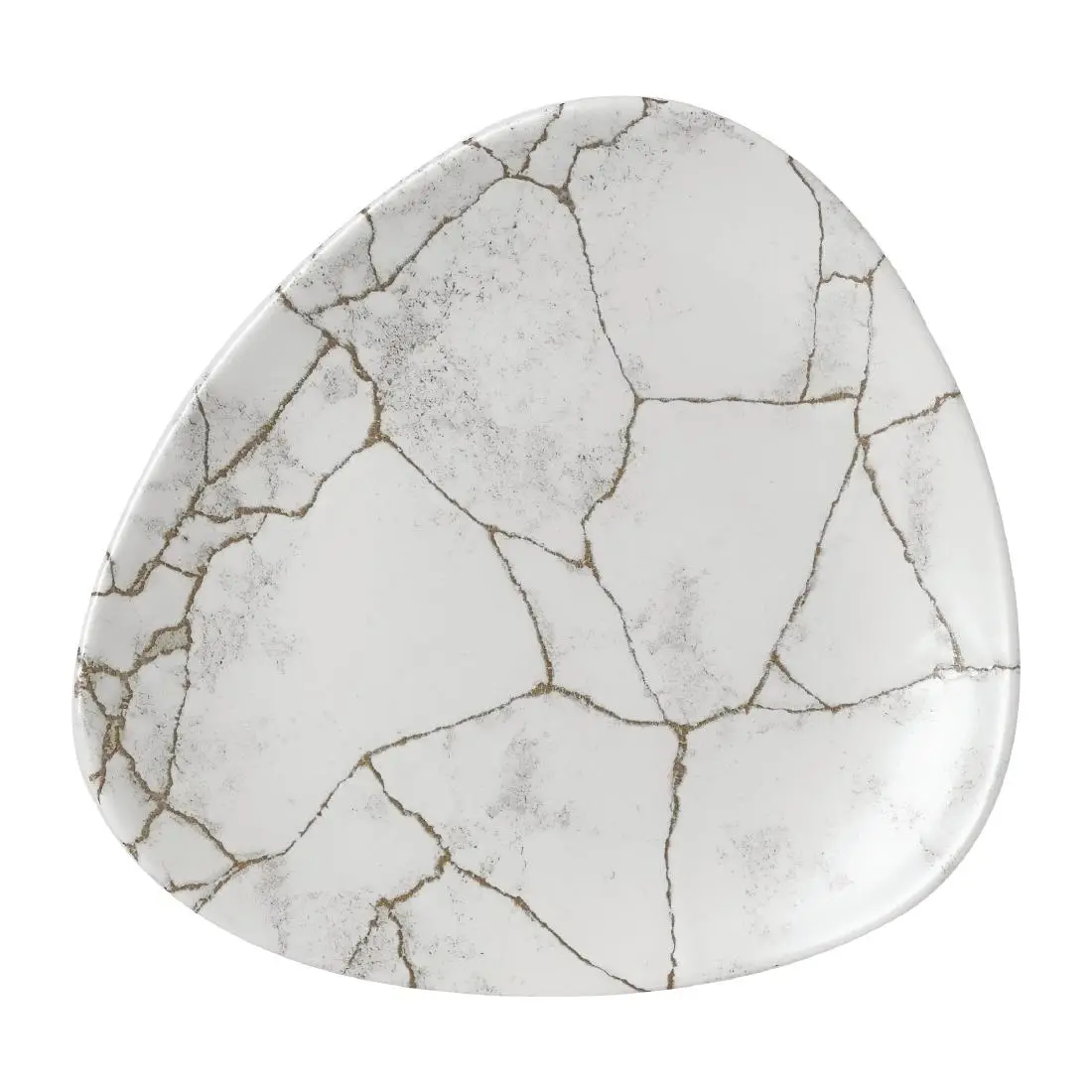 Churchill Studio Prints Kintsugi Agate Grey Lotus Plates 177mm (12 Pack) FR061