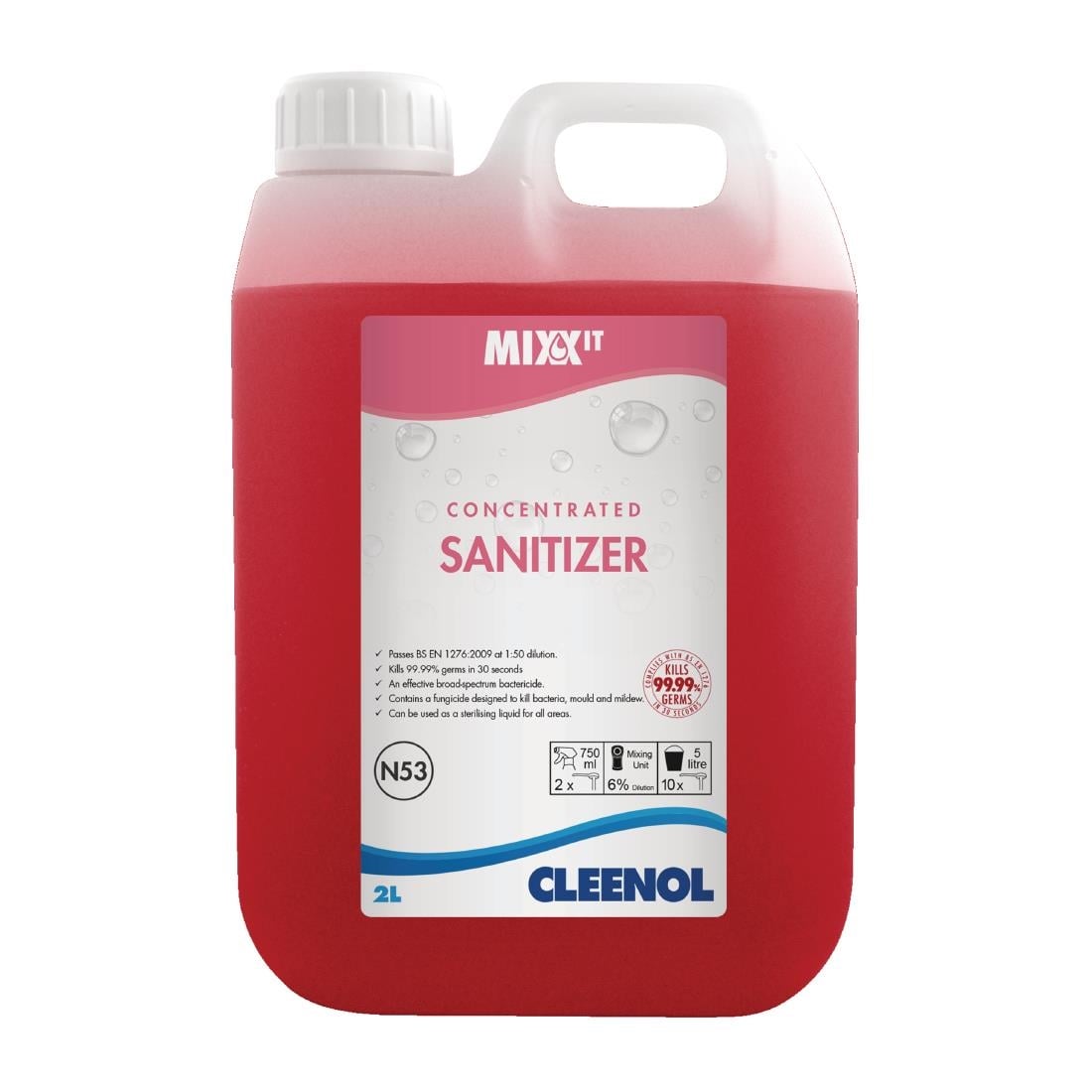 Mixx It Surface Cleaner and Sanitiser 2Ltr (2 Pack)