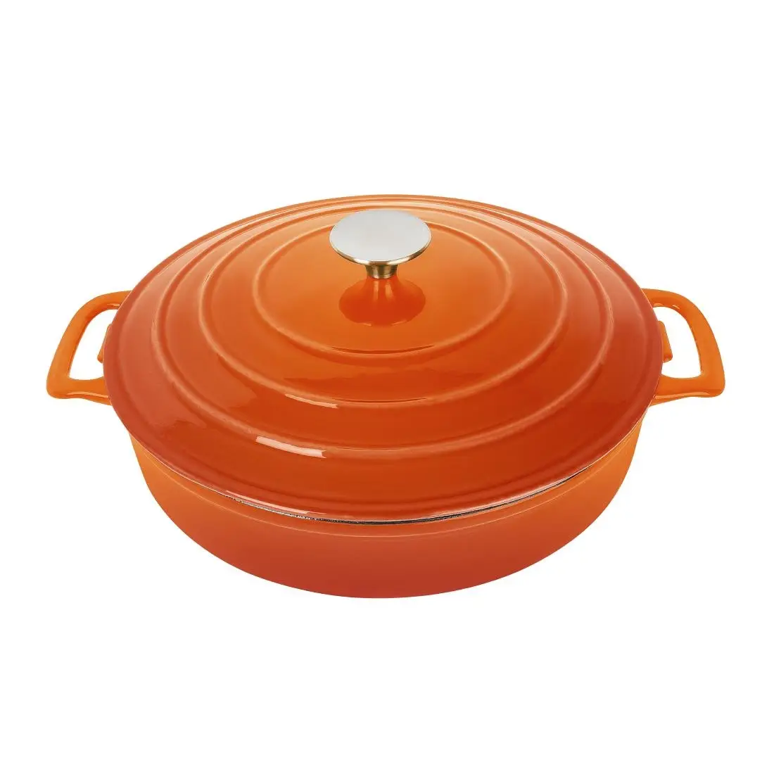Vogue Round Sauté Pan Orange 28cm FS478 - Image 3