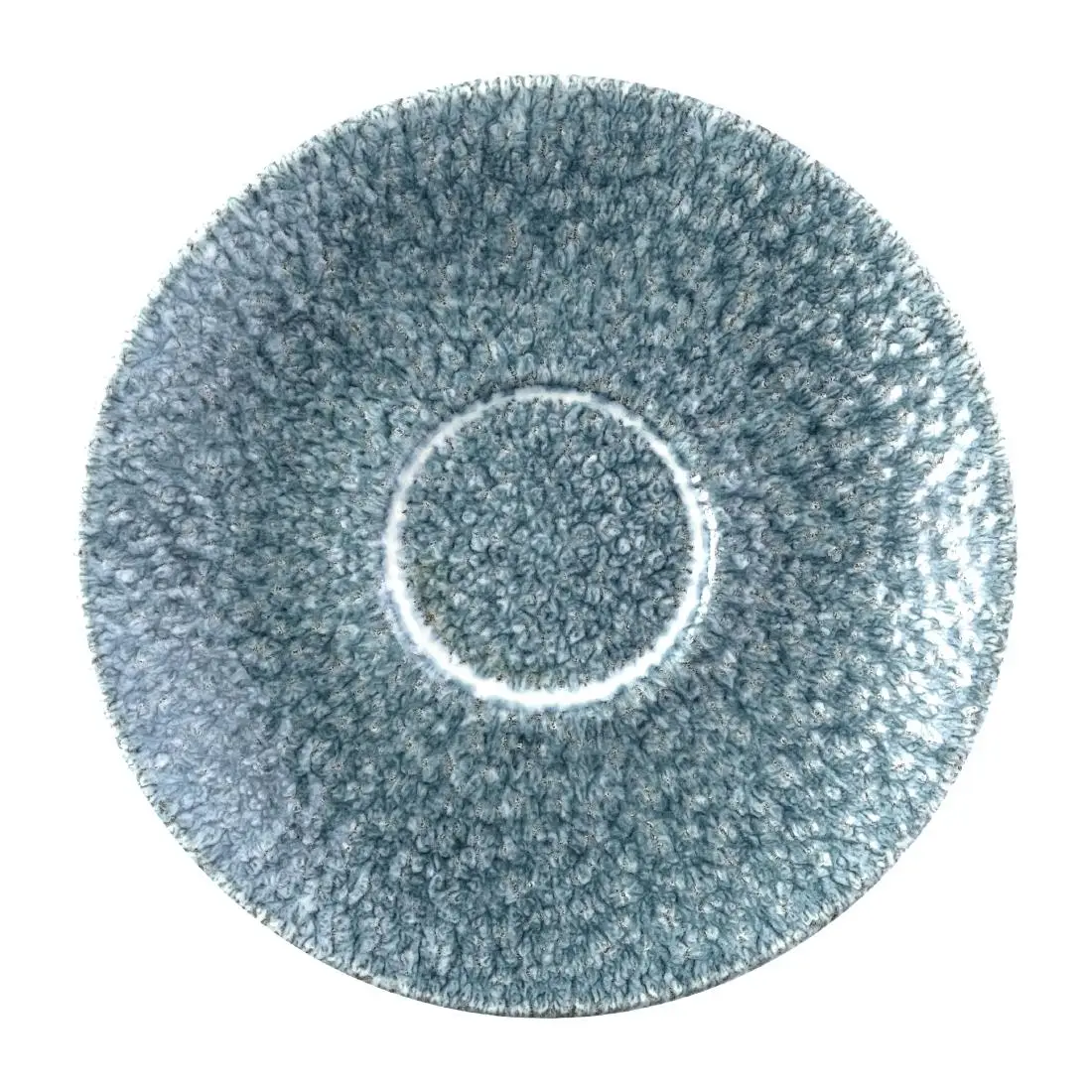 Churchill Raku Duo Cappuccino Saucer Topaz Blue 159mm (12 Pack) FS934