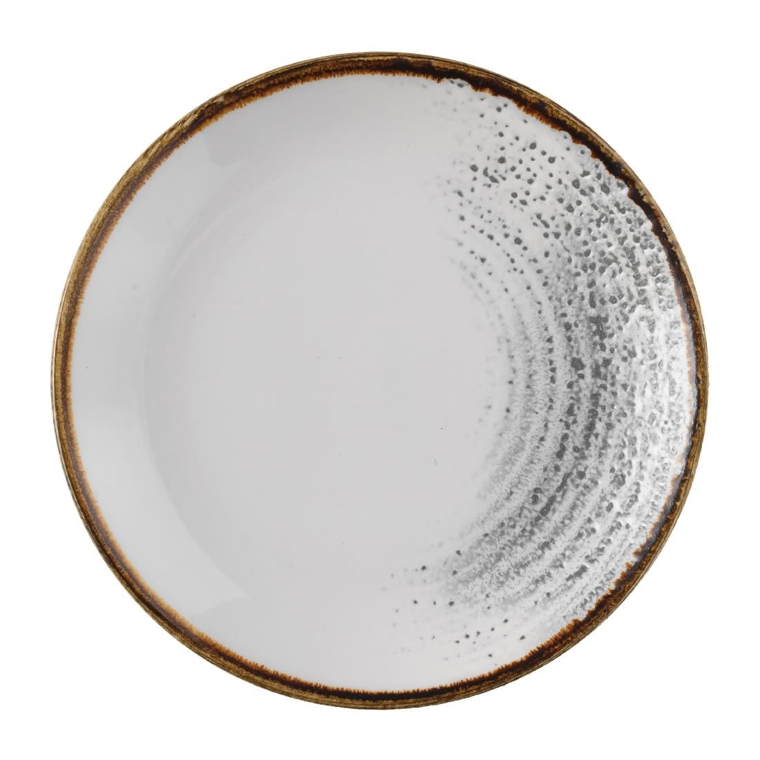 Churchill Studio Prints Homespun Accents Jasper Evolve Coupe Plates Grey 165mm (12 Pack) FS947