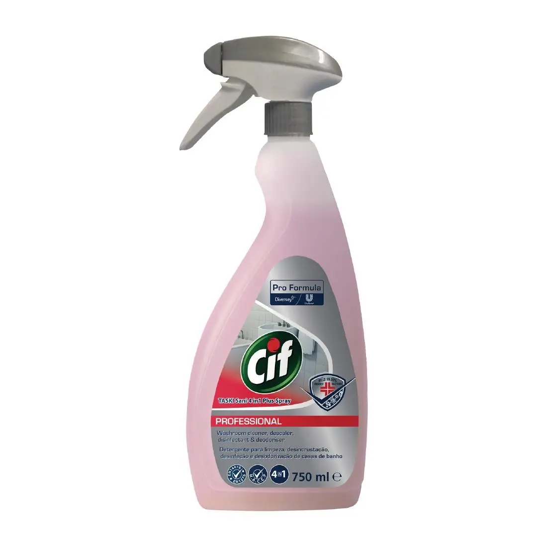 Pro Formula 4-in-1 Washroom Cleaner and Disinfectant Ready To Use 750ml