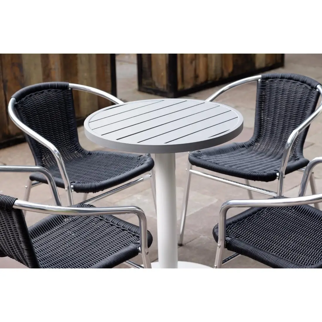 Bolero Cast Iron Round Table Base White FT029 - Image 5