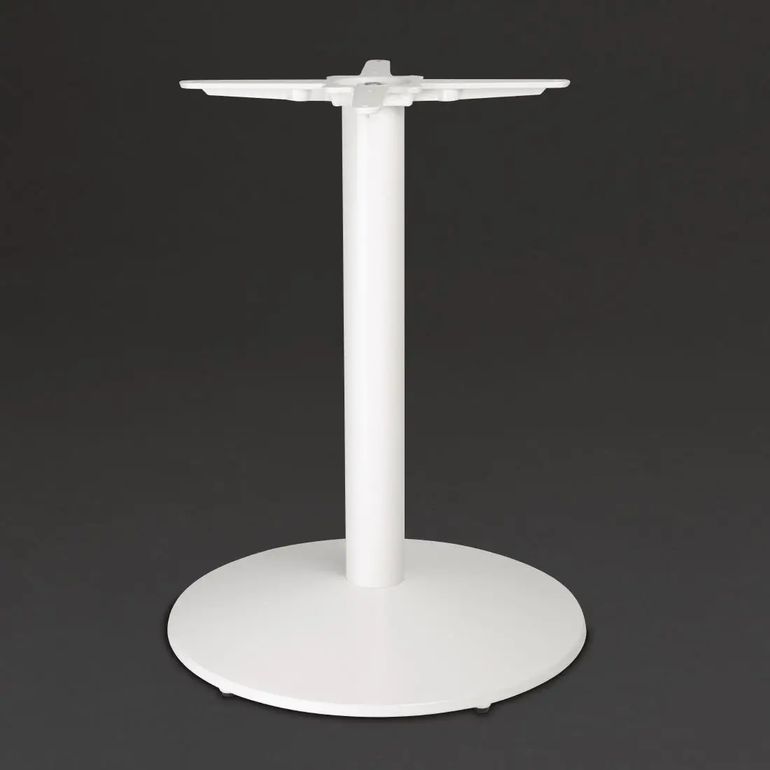 Bolero Cast Iron Round Table Base White FT029