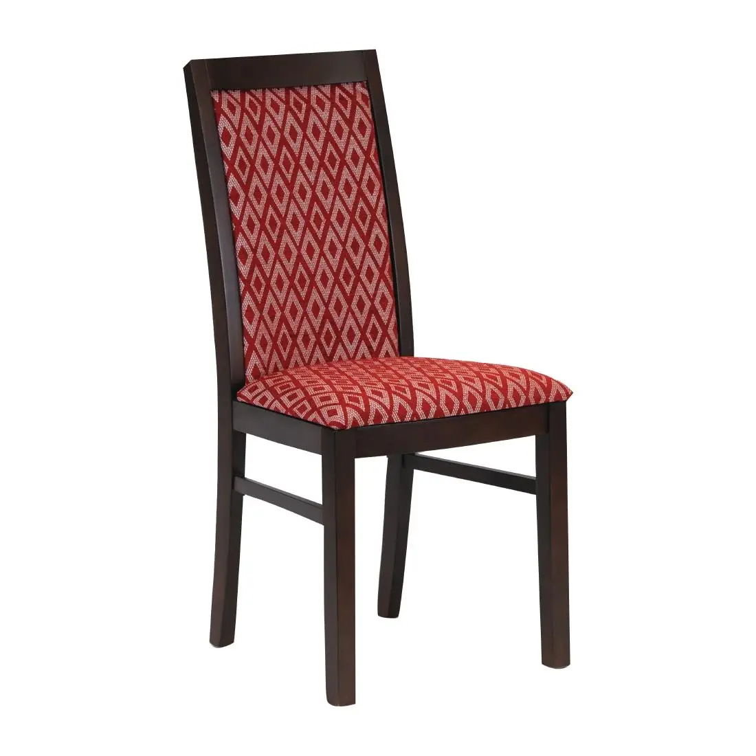 Brooklyn Walnut Dining Chair with Red Padded Seat and Back (2 Pack) FT412