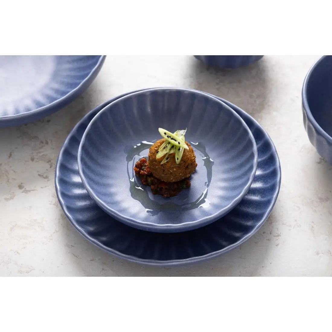 Olympia Corallite Coupe Bowls Blue 160mm (6 Pack) FU205 - Image 6