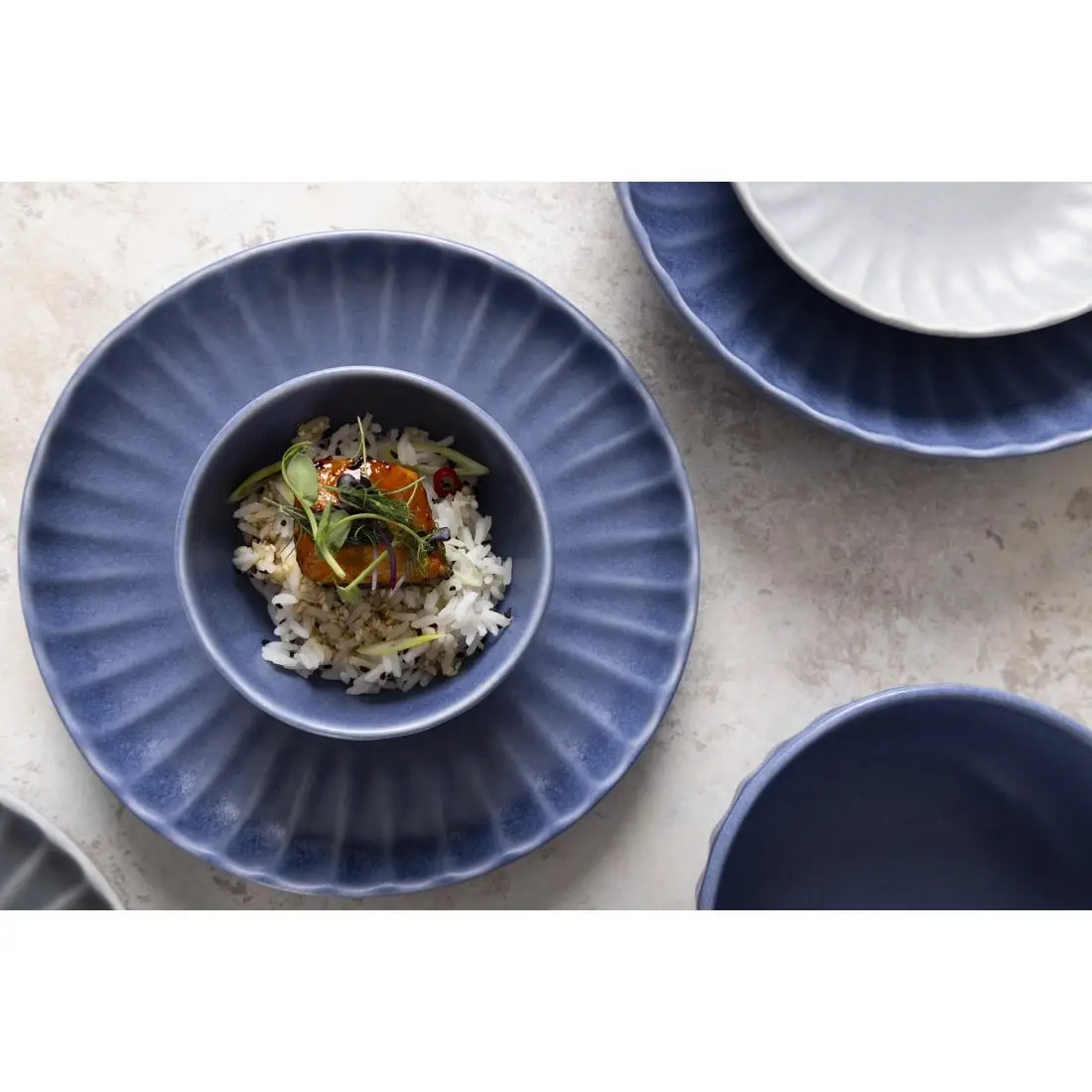 Olympia Corallite Deep Bowls Blue 105mm (12 Pack) FU204 - Image 13