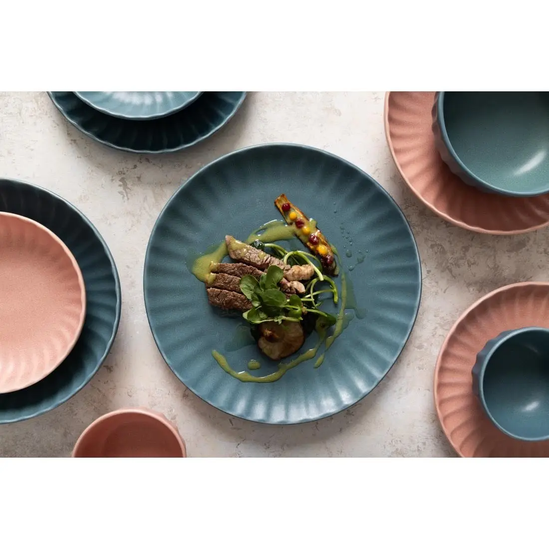 Olympia Corallite Plates Green 205mm (6 Pack) FU207 - Image 9
