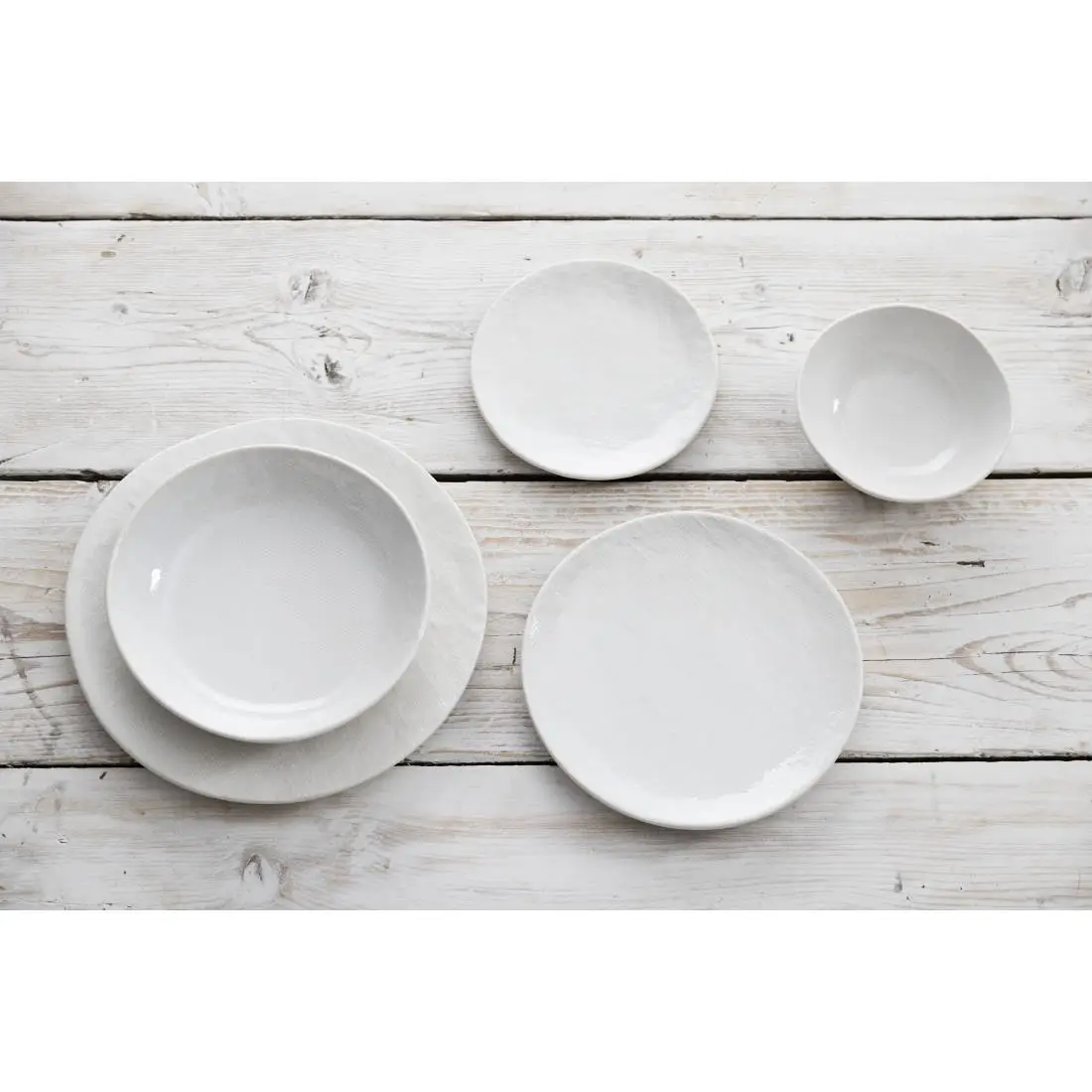 Olympia Denim Coupe Plates White 285mm (4 Pack) FU227 - Image 4