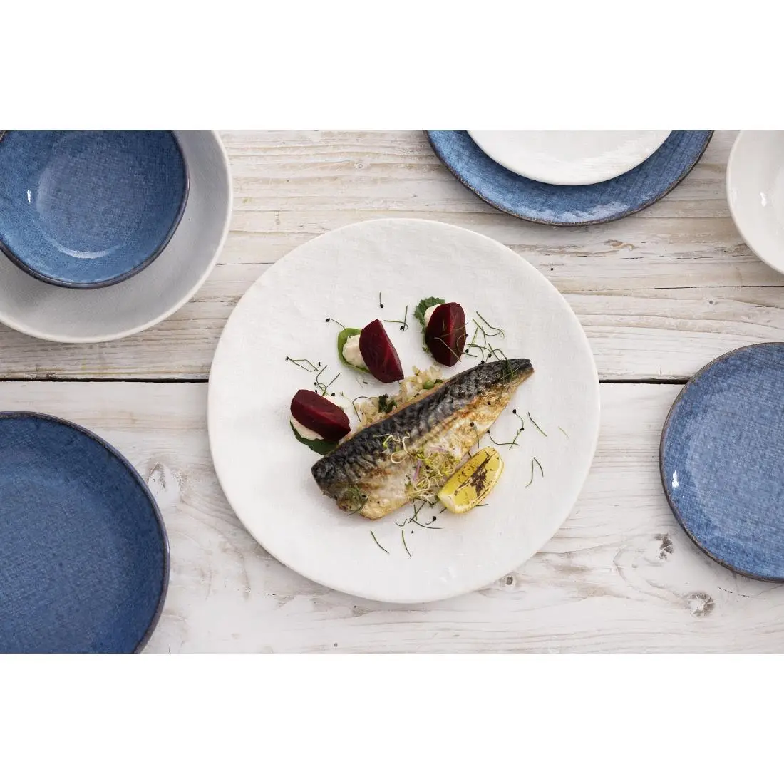 Olympia Denim Coupe Plates White 285mm (4 Pack) FU227 - Image 5
