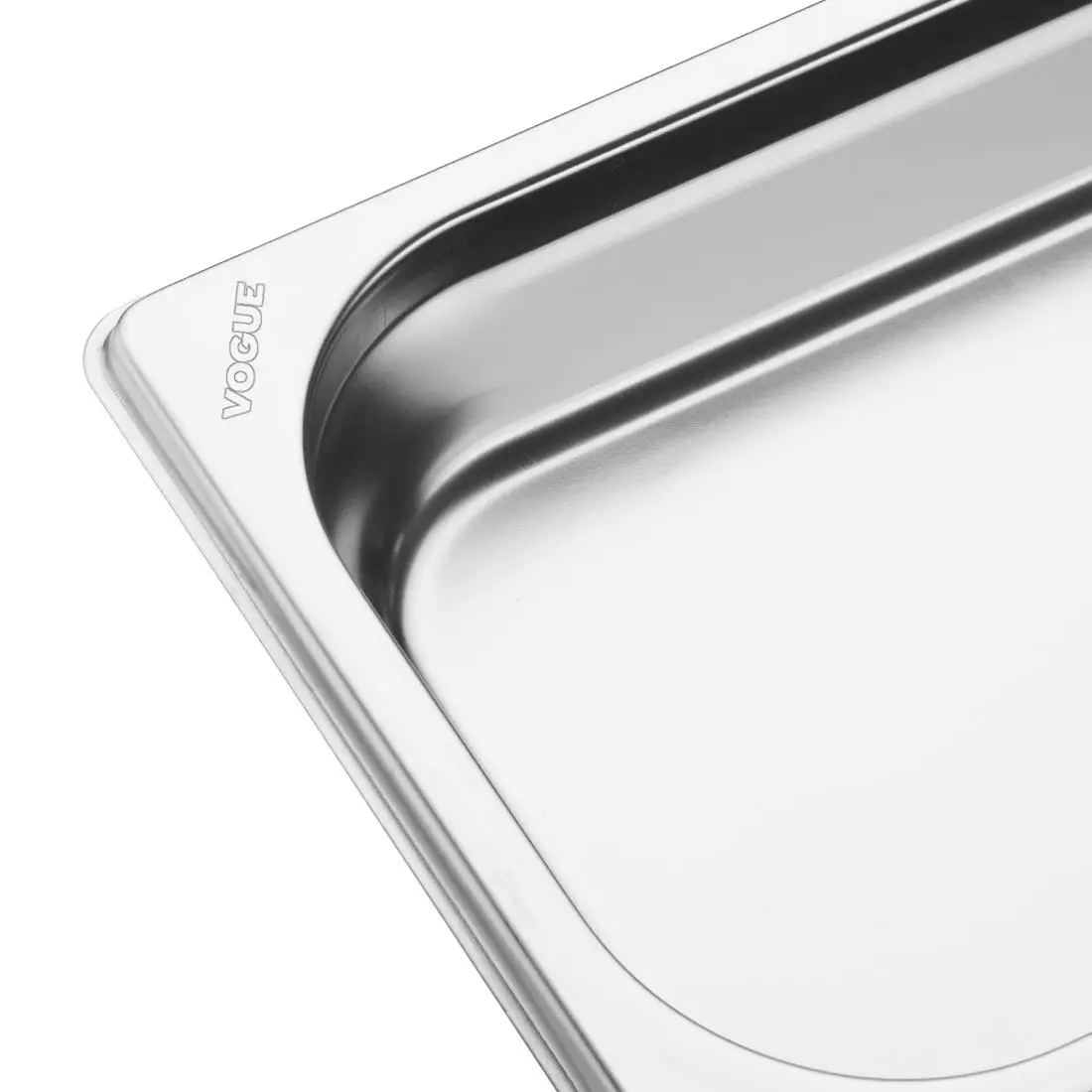 Vogue Stainless Steel 2/4 Gastronorm Tray 40mm FU261 - Image 4