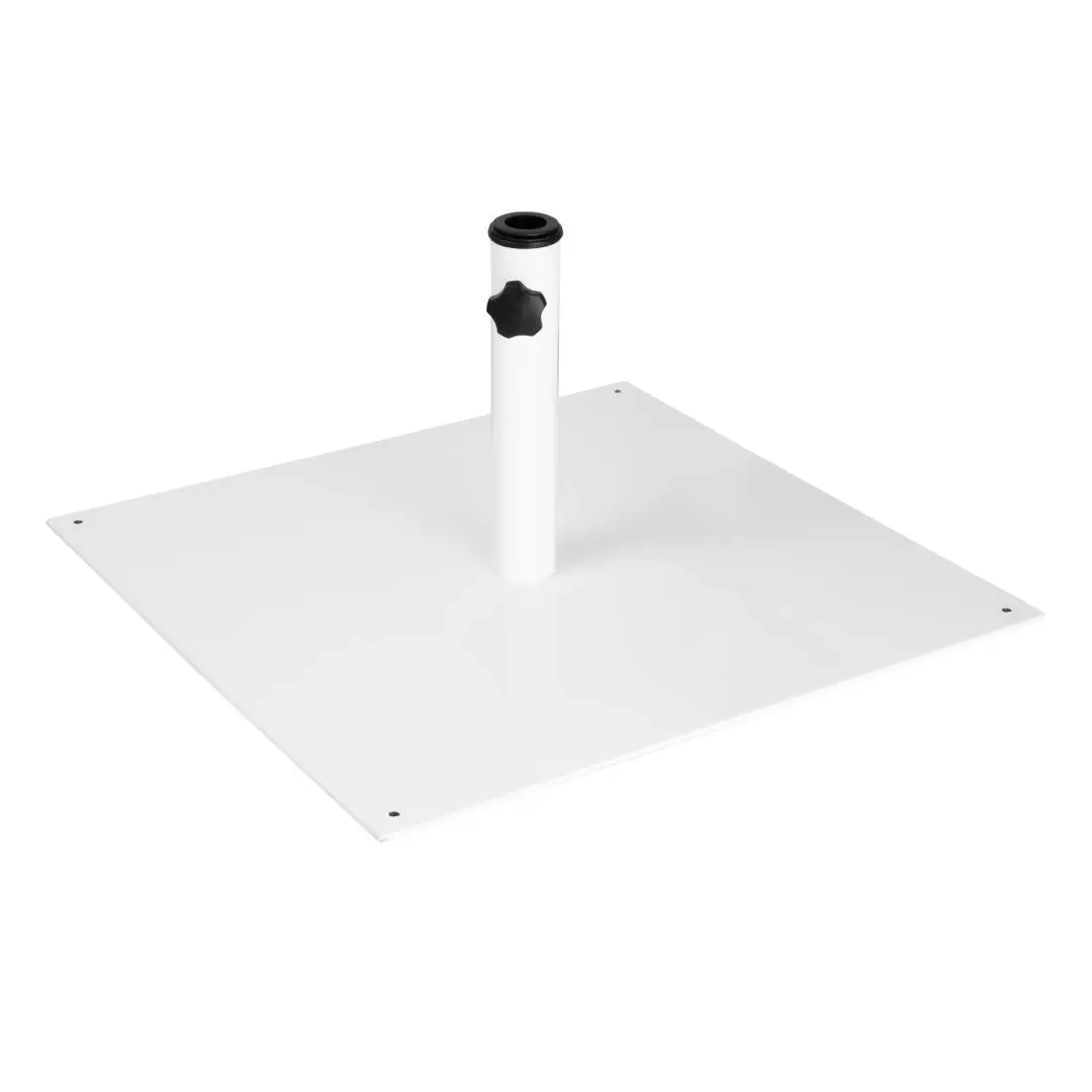 Bolero Flat Metal Parasol Base White - 18kg FU510 - Image 2