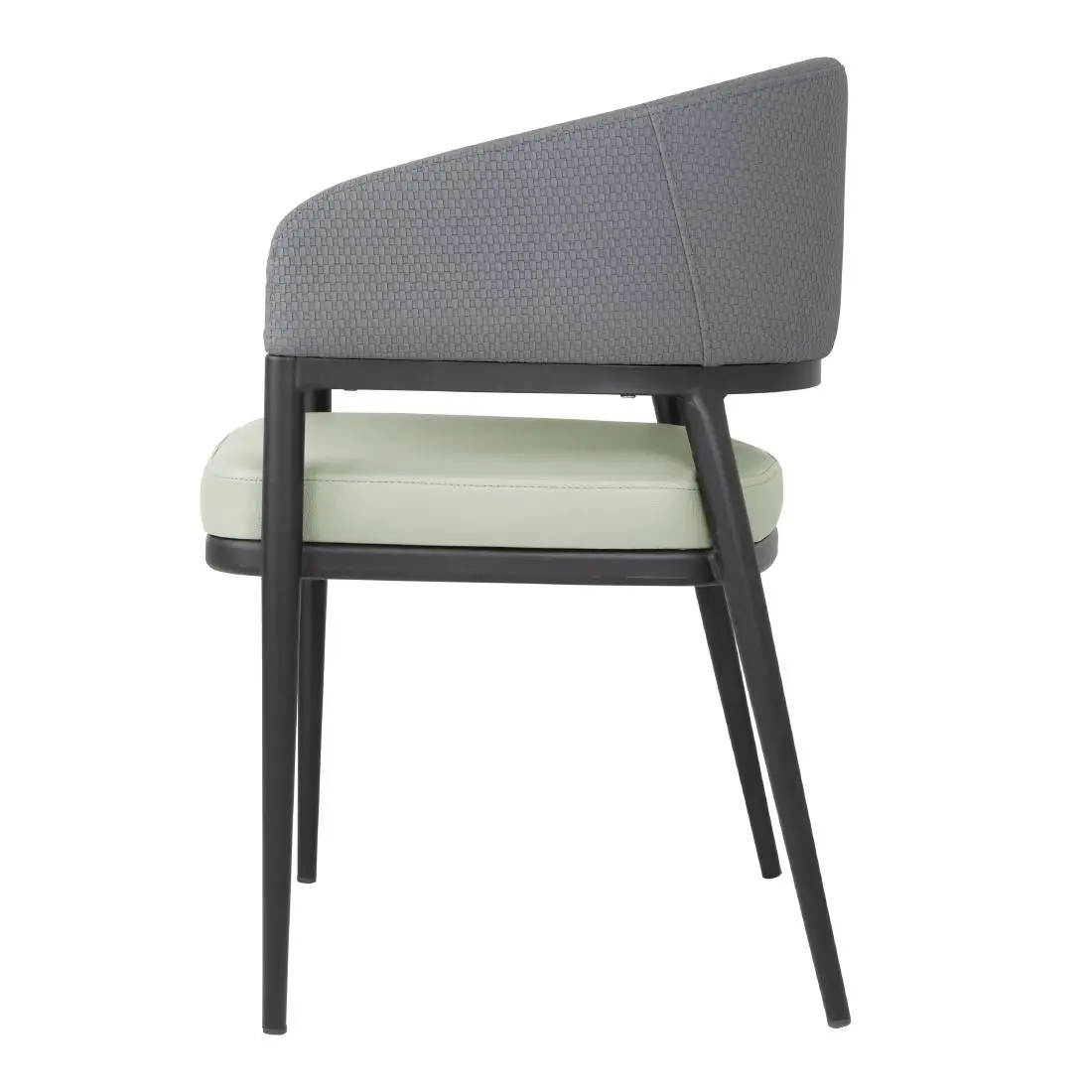 Bolero Meridian Interior Chairs Pistachio Grey (2 Pack) FU520 - Image 4