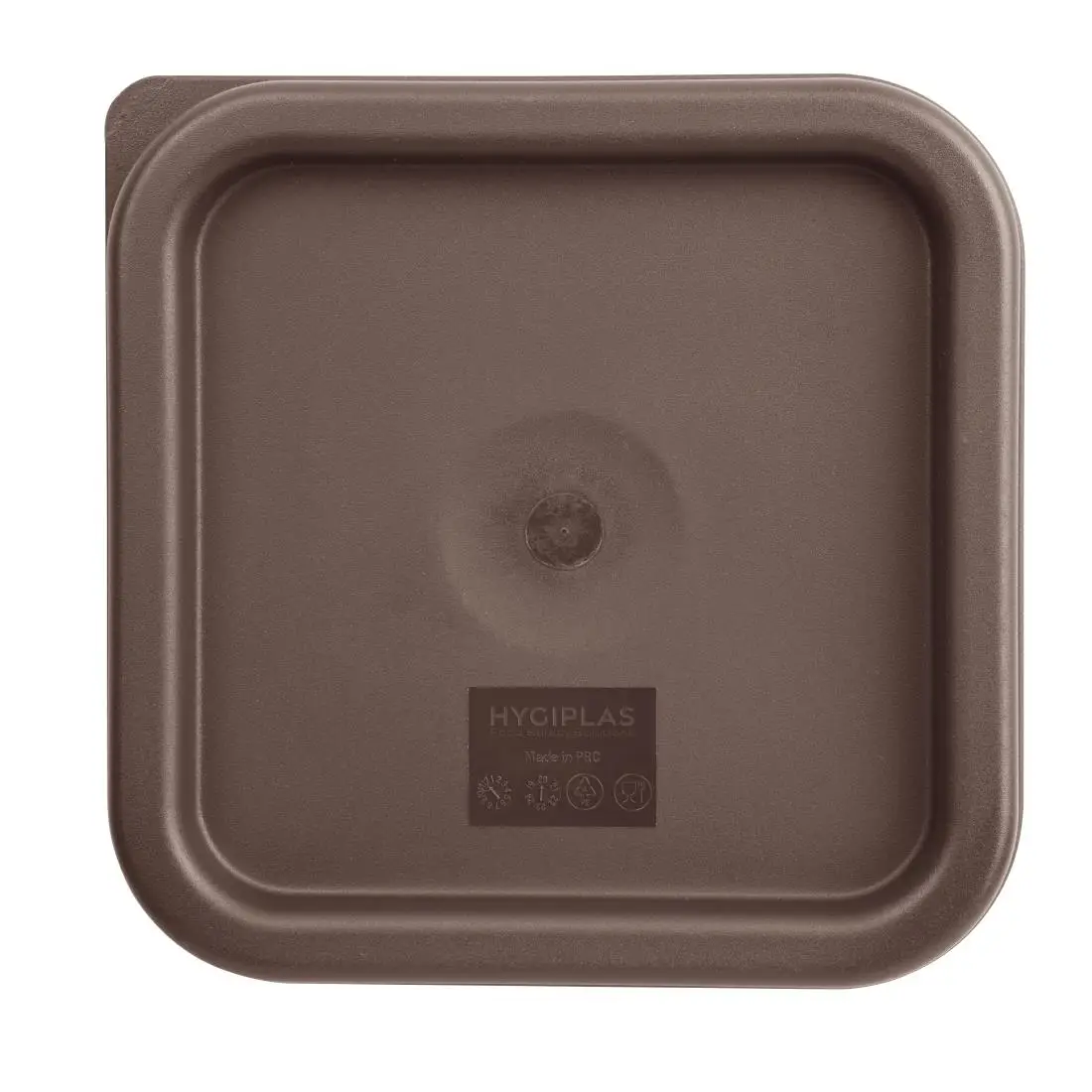 Hygiplas Square Food Storage Container Lid Brown Small FX140
