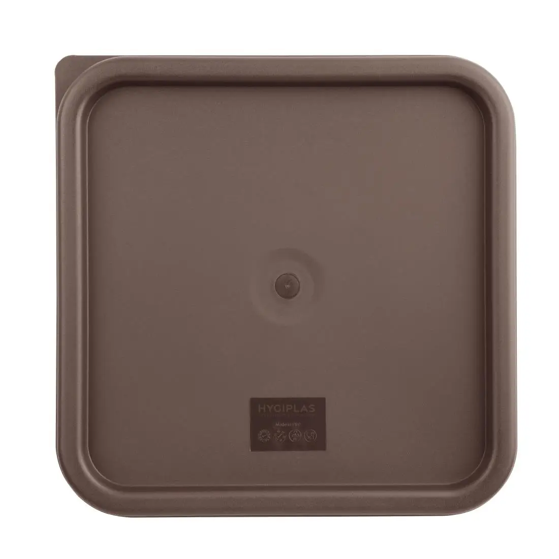 Hygiplas Square Food Storage Container Lid Brown Large FX142