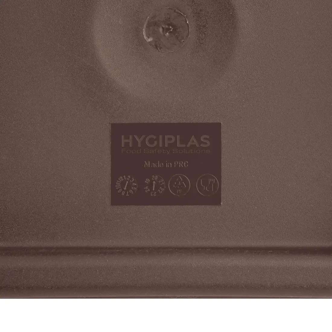 Hygiplas Square Food Storage Container Lid Brown Large FX142 - Image 3