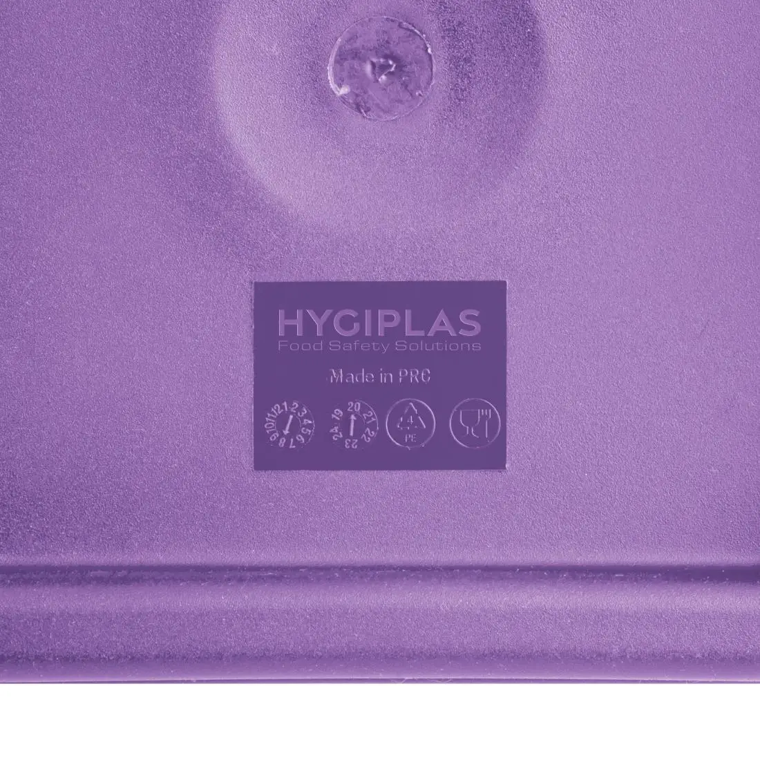Hygiplas Square Food Storage Container Lid Purple Medium FX144 - Image 3