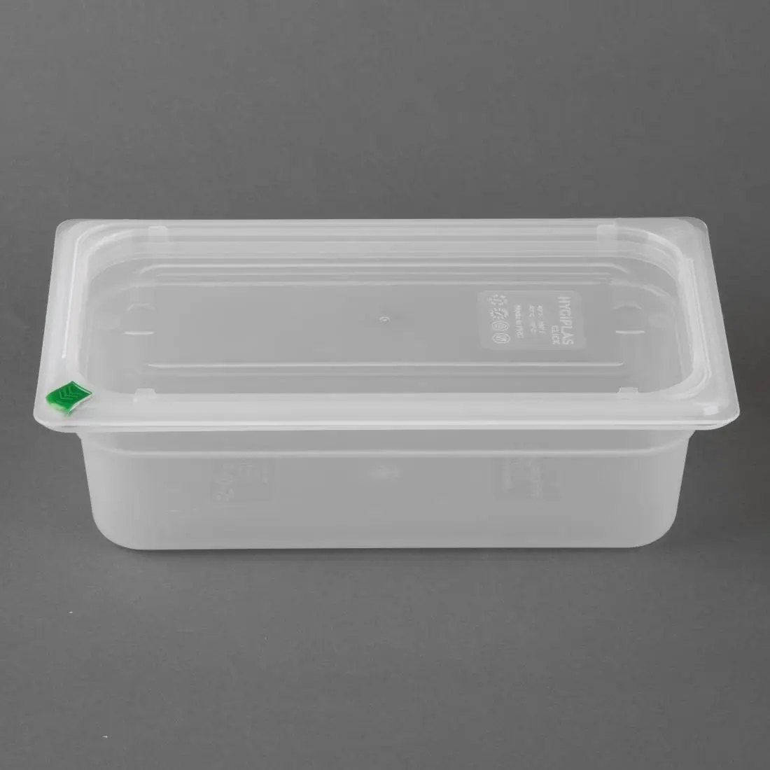 Hygiplas Click PP GN Container 1/3 with Lid & 7 Colour Clips 100mm 3.6Ltr (4 Pack) FZ092 - Image 3