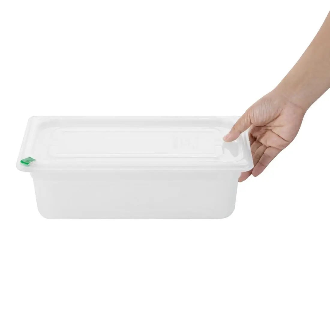 Hygiplas Click PP GN Container 1/3 with Lid & 7 Colour Clips 100mm 3.6Ltr (4 Pack) FZ092 - Image 4