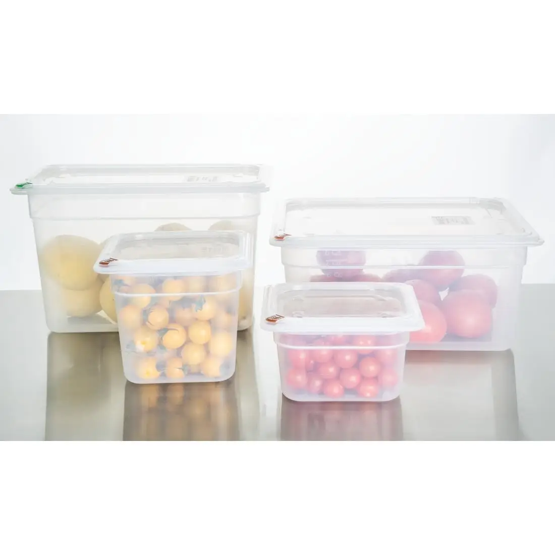 Hygiplas Click PP GN Container 1/3 with Lid & 7 Colour Clips 100mm 3.6Ltr (4 Pack) FZ092 - Image 6