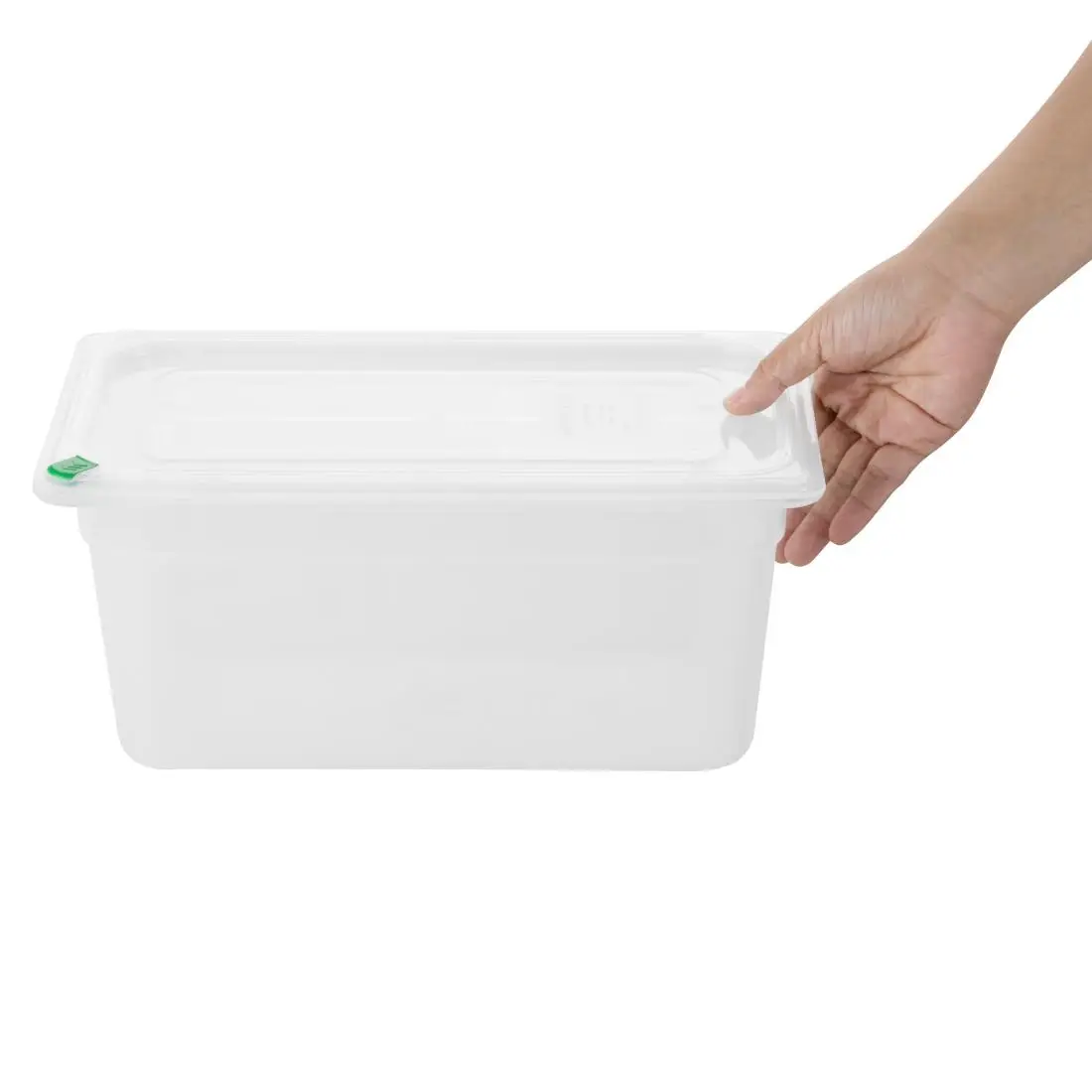 Hygiplas Click PP GN Container 1/3 with Lid & 7 Colour Clips 150mm 5.3Ltr (4 Pack) FZ093 - Image 4