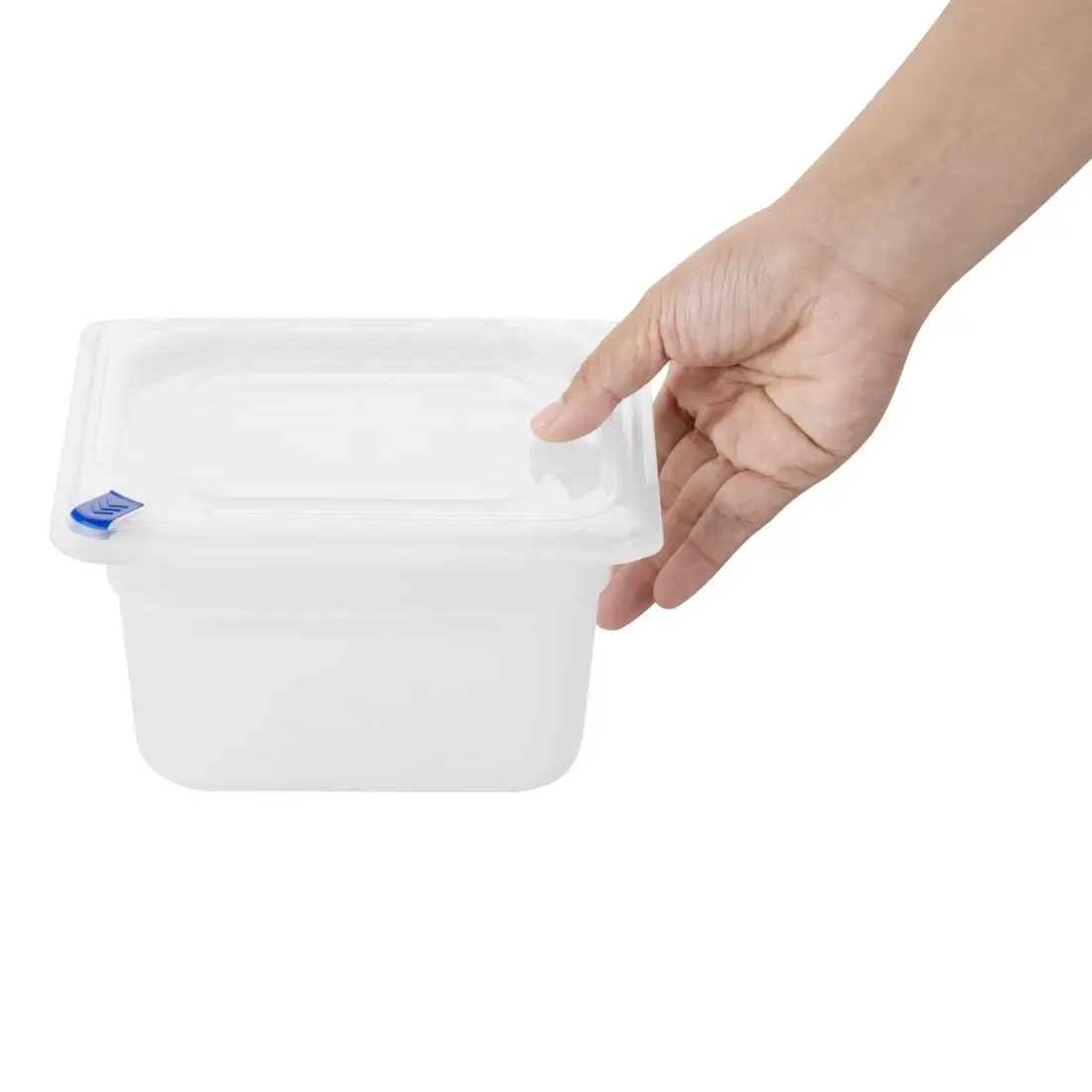 Hygiplas Click PP GN Container 1/6 with Lid & 7 Colour Clips 100mm 1.5Ltr (4 Pack) FZ097 - Image 4