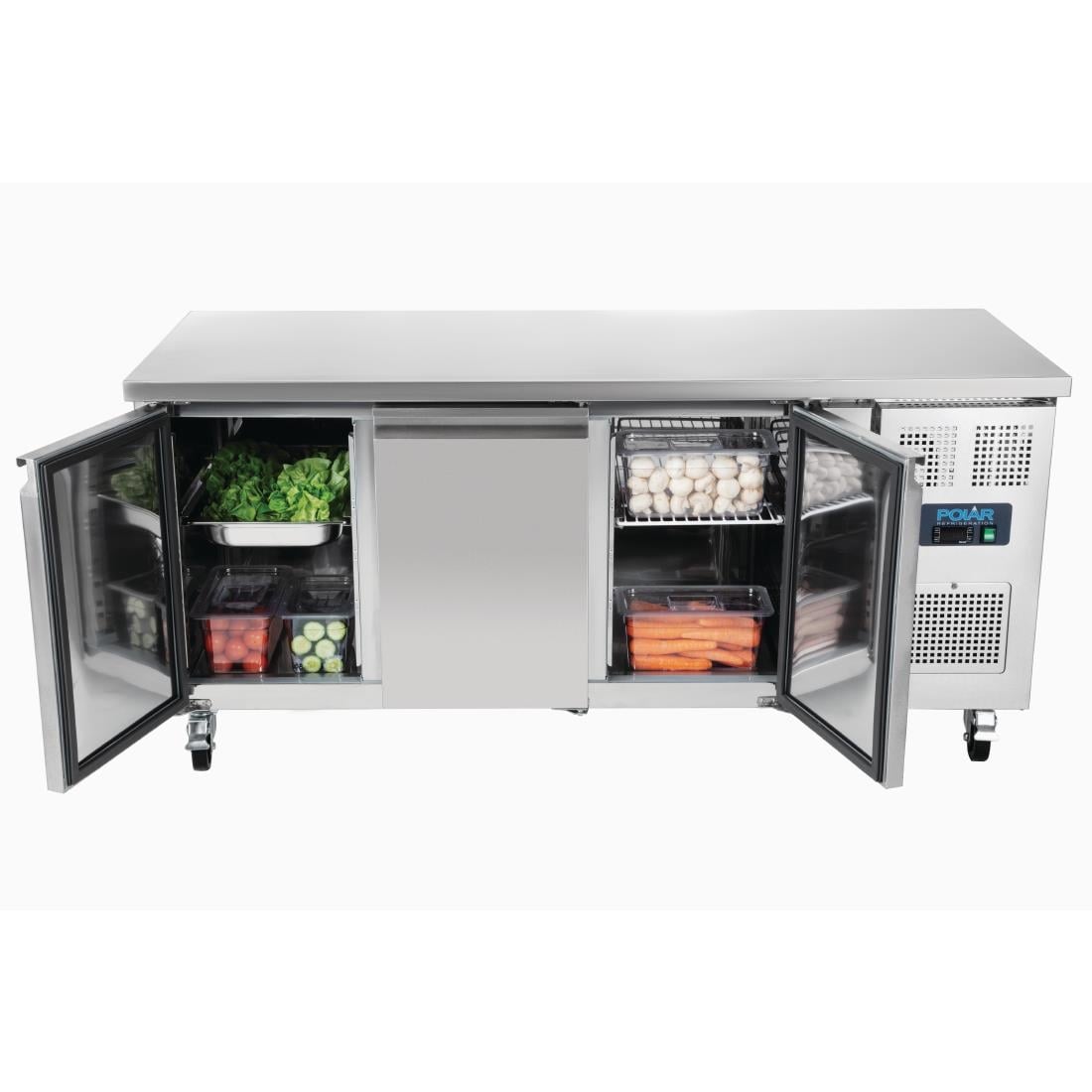 Polar U-Series Triple Door Counter Fridge 417Ltr UA048 - Image 12