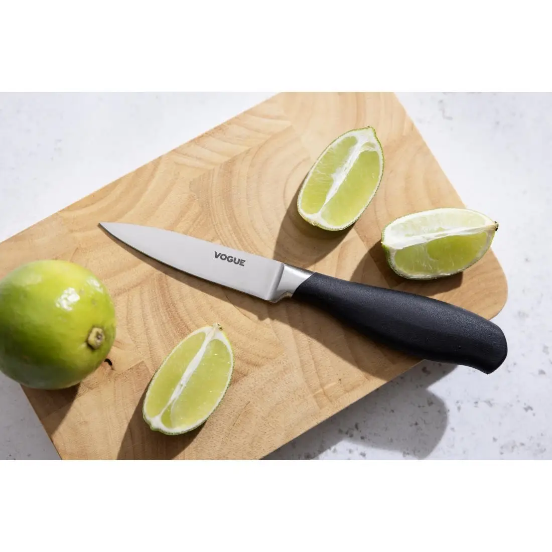 Vogue Soft Grip Paring Knife Black 8.5cm GD756