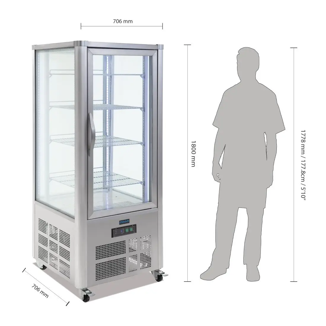 Polar G-Series Patisserie Display Fridge 400Ltr GD881 - Image 2