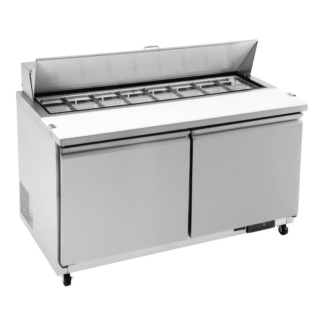 Polar U-Series Double Door Prep Counter Fridge 527Ltr GD883 - Image 10