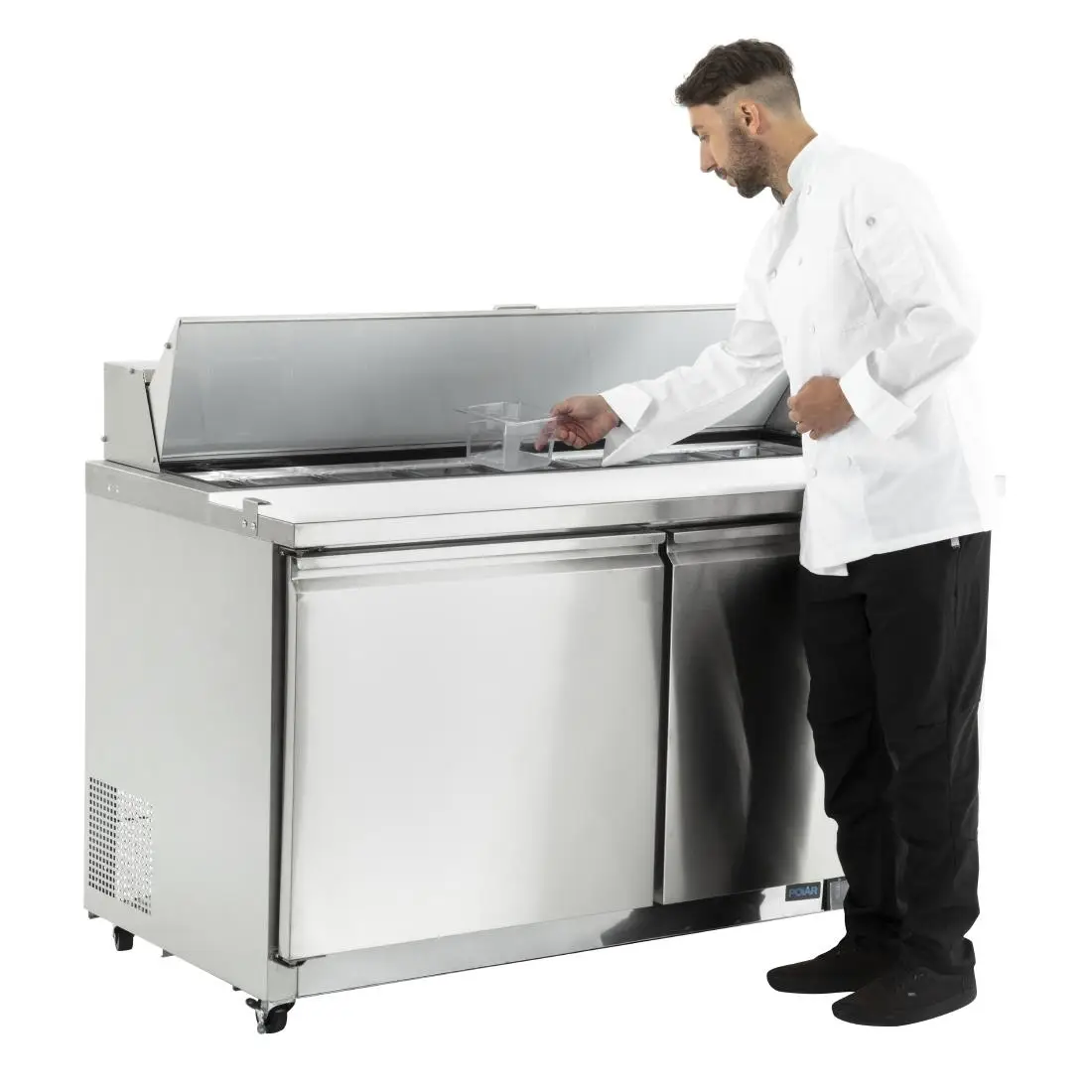 Polar U-Series Double Door Prep Counter Fridge 527Ltr GD883 - Image 16