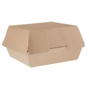 Colpac Compostable Kraft Burger Boxes Large 135mm (250 Pack) GE803