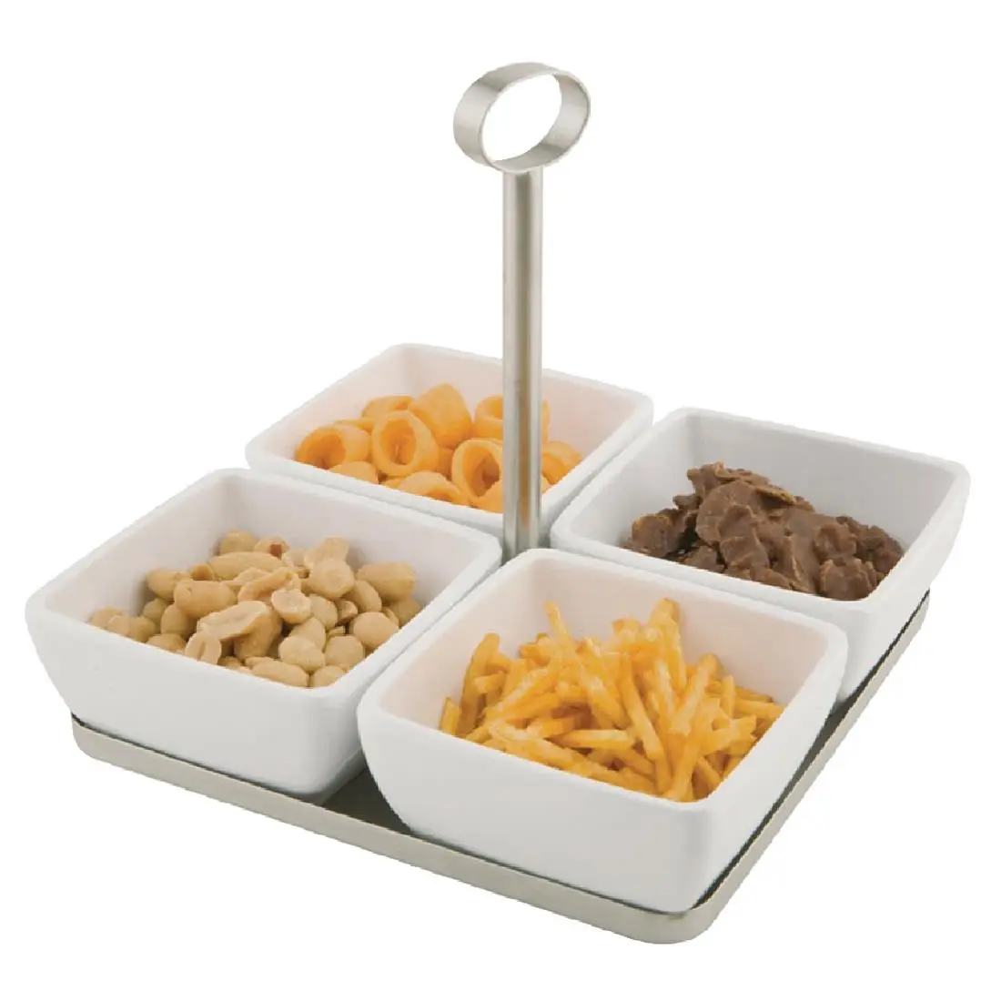 APS Pure Melamine White Square Mini Bowl GF132 - Image 7