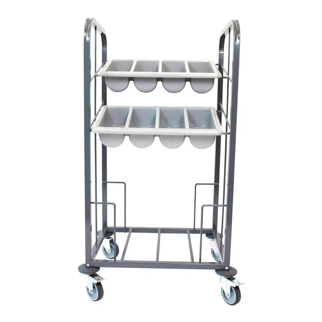 Craven Steel Two Tier Cutlery and Tray Dispense Trolley GG139 - Image 2