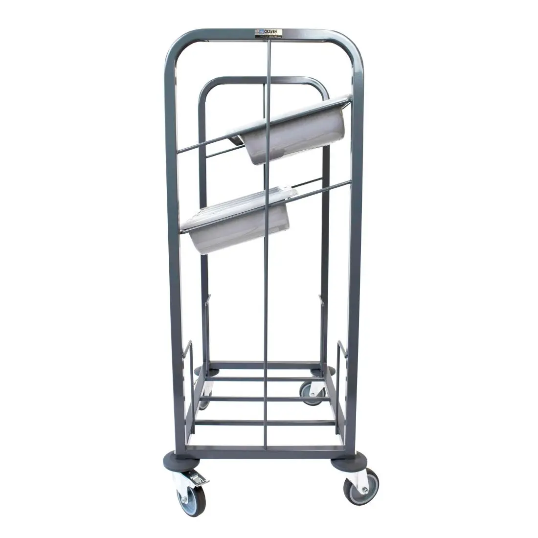 Craven Steel Two Tier Cutlery and Tray Dispense Trolley GG139 - Image 3
