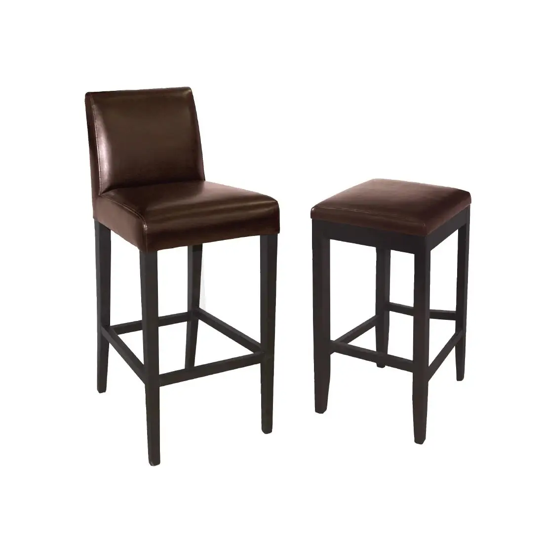 Bolero Faux Leather High Bar Stool Brown (Single) GG652 - Image 3