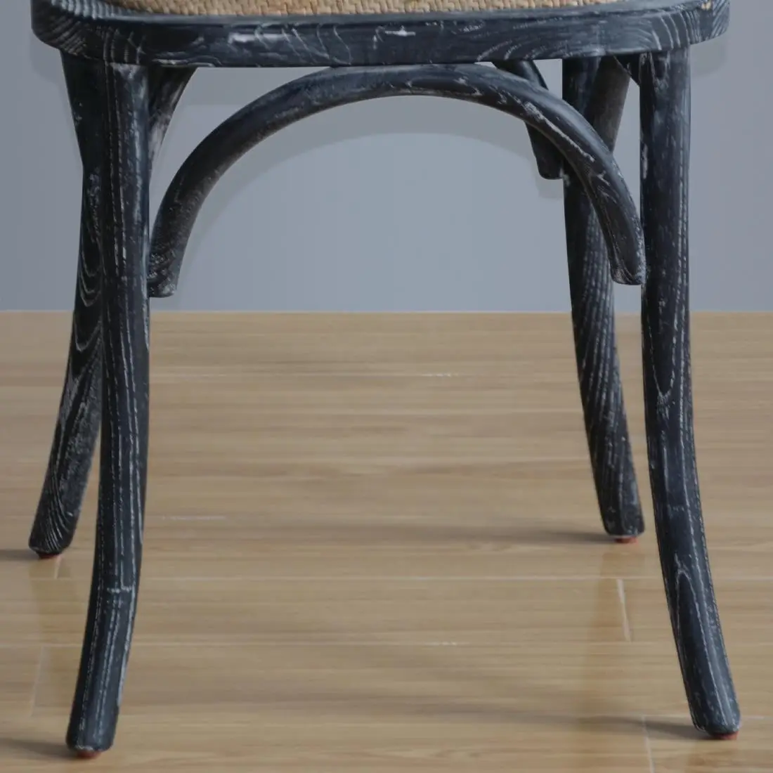Bolero Bentwood Chairs with Metal Cross Backrest Black Wash (2 Pack) GG654 - Image 10