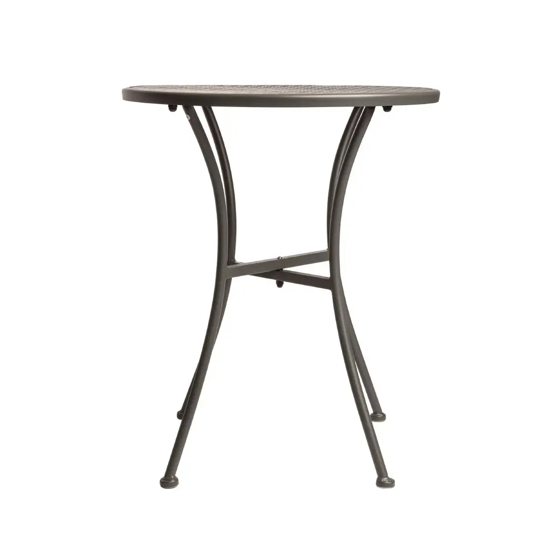 Bolero Round Steel Patterned Bistro Table Grey 600mm GG703 - Image 6