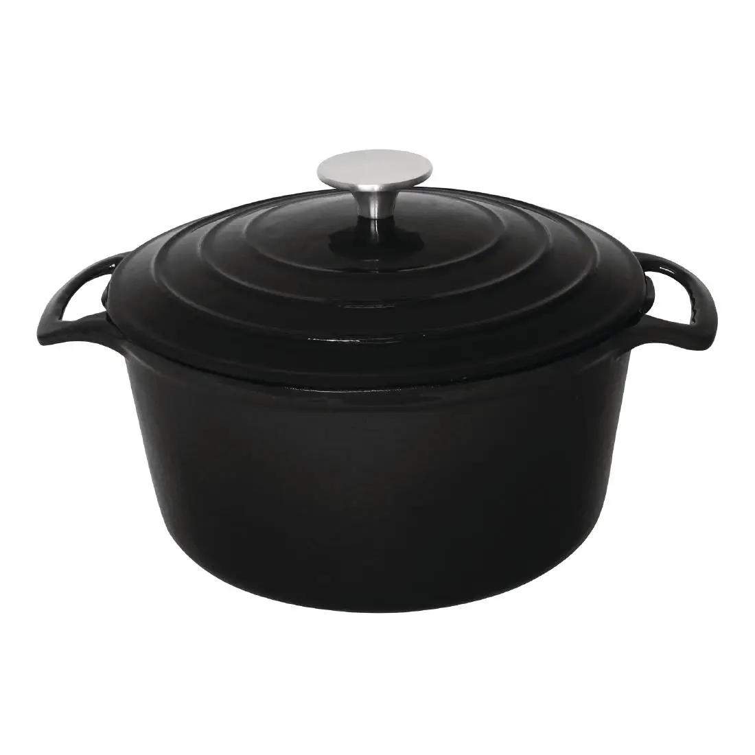 Vogue Round Casserole Dish Black 4Ltr GH301 - Image 2