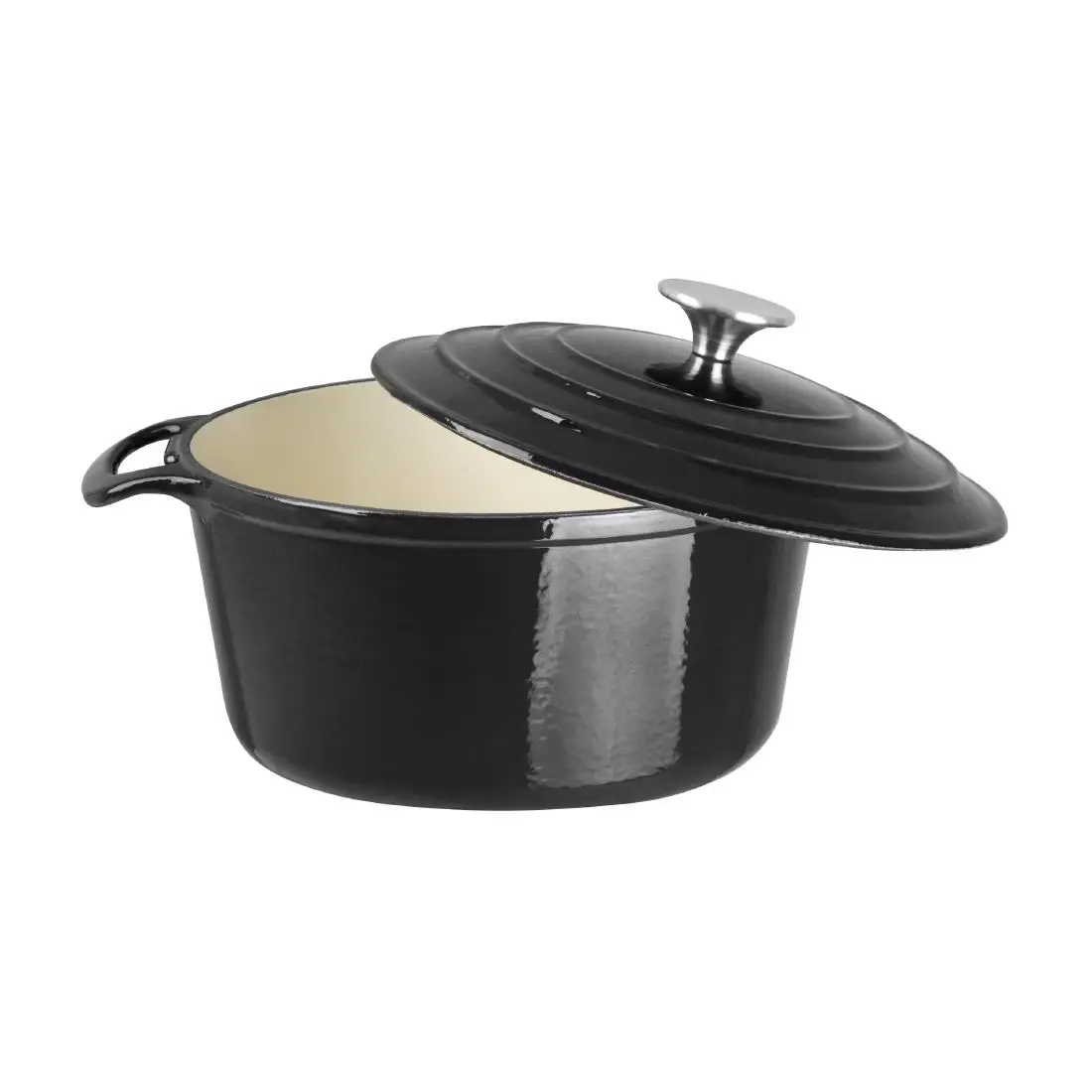 Vogue Round Casserole Dish Black 4Ltr GH301 - Image 4