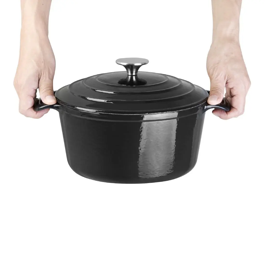 Vogue Round Casserole Dish Black 4Ltr GH301 - Image 7