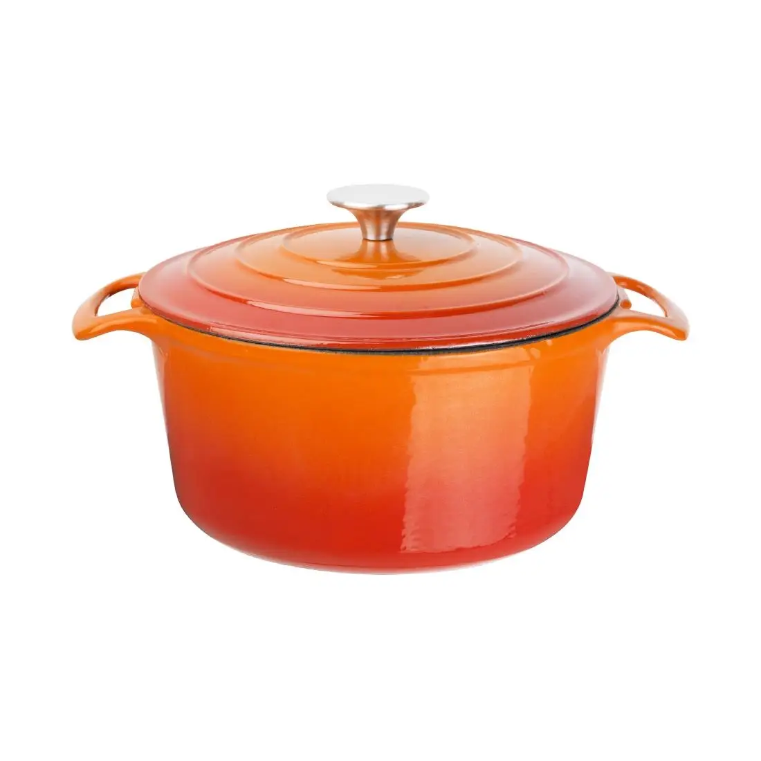 Vogue Round Casserole Dish Orange 4Ltr GH303