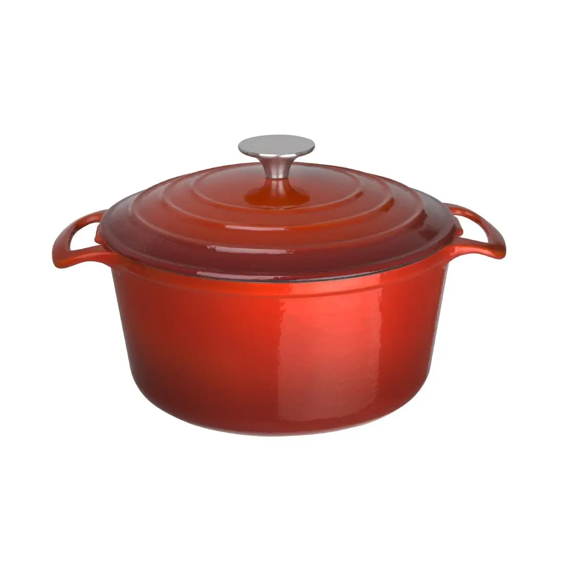 Vogue Round Casserole Dish Red 4Ltr GH305