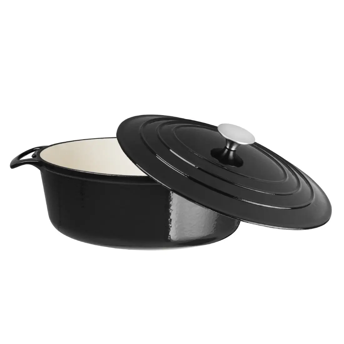 Vogue Oval Casserole Dish Black 5Ltr GH306 - Image 4