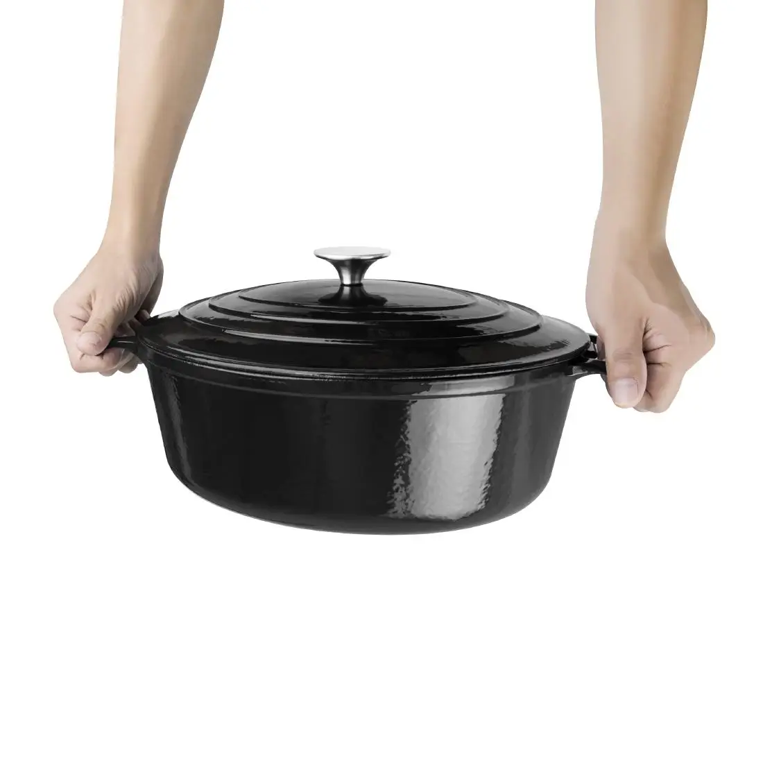Vogue Oval Casserole Dish Black 5Ltr GH306 - Image 5