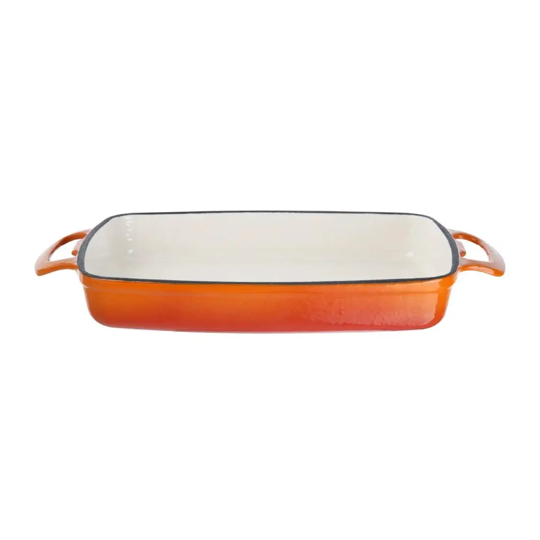 Vogue Cast Iron Casserole Dish Orange 1.8Ltr GH321